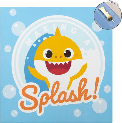 Idea Nuova Baby Shark 4 Pack Square Canvas Wall Art Set, 11''x11'' each