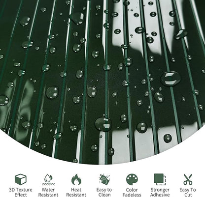 10-Sheet Upgraded Thick Peel and Stick Kitchen Backsplash Tiles | Waterproof Premium Self-Adhesive Wall Tile Stick on Backsplash for Kitchen,Bathroom and Fireplace(Green,12"×12")