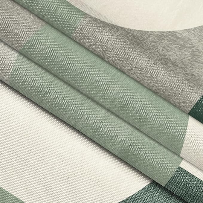 Green Shower Curtain Abstract Modern Geometry Circles Contemporary Style Sage Green Fabric Shower Curtains Decor Modern Bath Curtain Bathroom Accessories 72x72 Inches