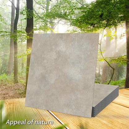 Art3d 30-Pack Peel and Stick Vinyl Floor Tiles, 12 x 12 in, Slate | Anti-Slip, Waterproof, Stain-Resistant, Simple to Clean, Durable, Premium Vinyl, Ideal for Kitchen, Dining Room, Bedrooms