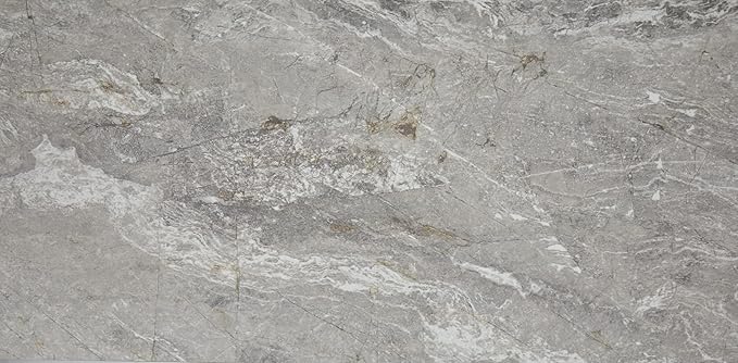 Daltile Perpetuo 12" X 24" Porcelain Marble Look Floor Tile in Polished Eternal Grey (9 pieces per carton) (17.01 sqft per carton)