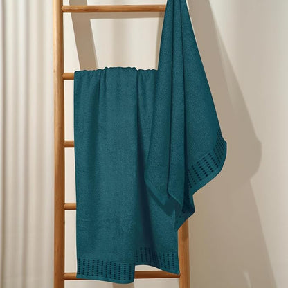 Cotton 2 Pack Oversized Bath Towel Set 28x55 inches, Large Bath Towels, Ultra Absorbant Compact Quickdry & Lightweight Towel, Ideal for Gym Travel Camp Pool - Teal