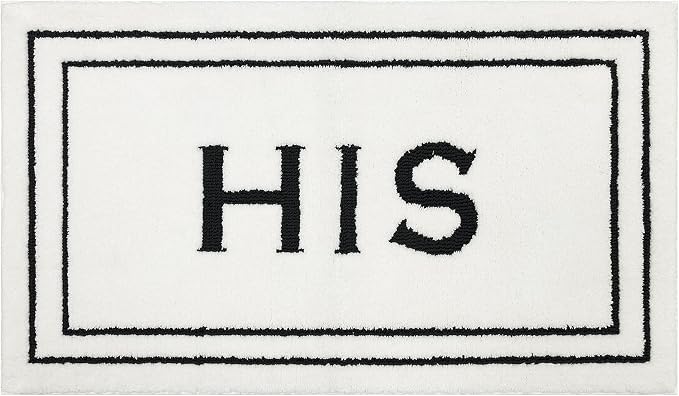 Mohawk Home His White/Black 1' 8" x 2' 10" Bath Mat