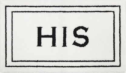 Mohawk Home His White/Black 1' 8" x 2' 10" Bath Mat