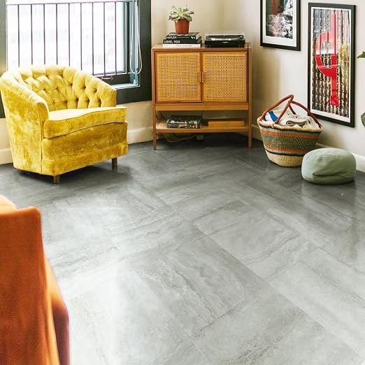 Art3dwallpanels Peel and Stick Floor Tile 30-Pack 12x12 inch Beige Marble | Self Adhesive, Waterproof Vinyl Flooring, Marble Pattern, for Kitchen, Dining Room, Bedrooms, Cover 30 Sq. Ft