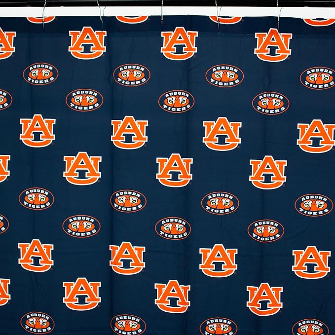 Everything Comfy Auburn Tigers Bright and Colorful Shower Curtain Cover 70" x 72"