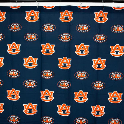 Everything Comfy Auburn Tigers Bright and Colorful Shower Curtain Cover 70" x 72"