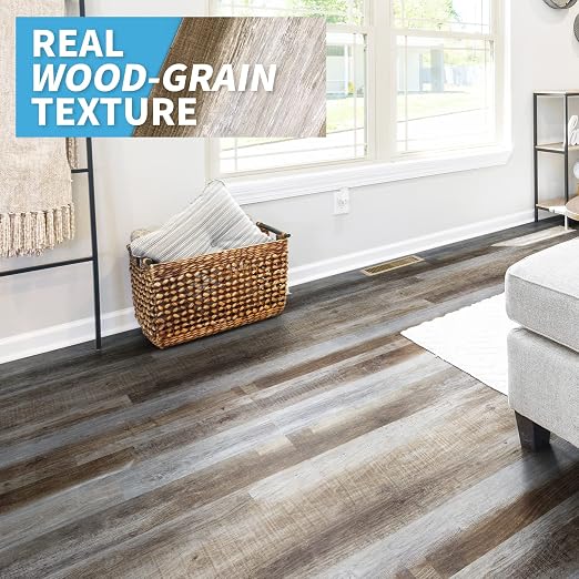Art3d 36-Pack Wood Texture Peel and Stick Vinyl Flooring Tiles, Old Wood | 18 & 54 sq.ft Options, Rigid Surface Hard Core, Waterproof, Self-Adhesive, Impact Resistant, Fit Indoor Household Spaces
