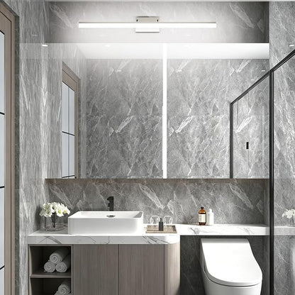 Aipsun 40 inch Modern Brushed Nickel Vanity Light Adjustable LED Bathroom Light Fixtures Over Mirror Rotatable Vanity Lighting 5500K