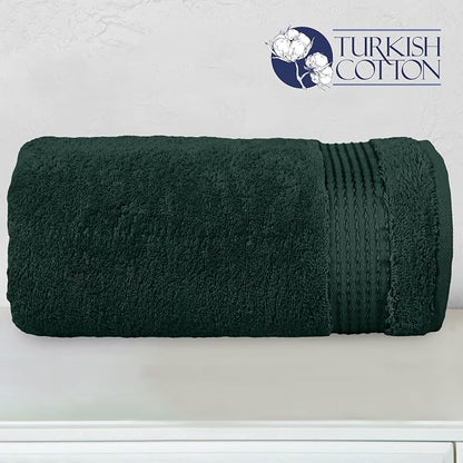 Elegant Comfort Premium Super Soft Highly Absorbent 1 Piece Oversized Bath Sheets - 40" x 80" inch, Luxurious Hotel Spa Quality 100% Turkish Cotton Extra Large Bath Towels for Adults, Hunter Green