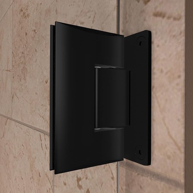 DreamLine Unidoor 23 inch W x 72 inch H Frameless Hinged Shower Door in Matte Black