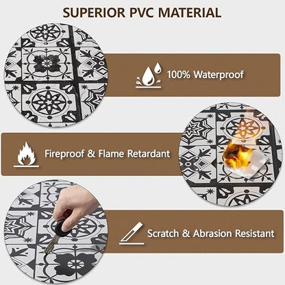 Peel and Stick Floor Tile, 30-Pack 12" x 12" Vinyl Flooring, Waterproof Self-Adhesive Luxury Vinyl Tiles, Easy DIY for Bathroom, Kitchen, Dinning Room, RV, Cover 30 Sq. Black