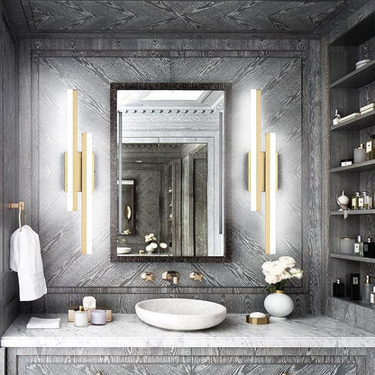 PRESDE 24 Inch LED Vanity Light Brushed Gold Bathroom Light Fixtures Over Mirror Modern Bath Lighting Bar 5CCT