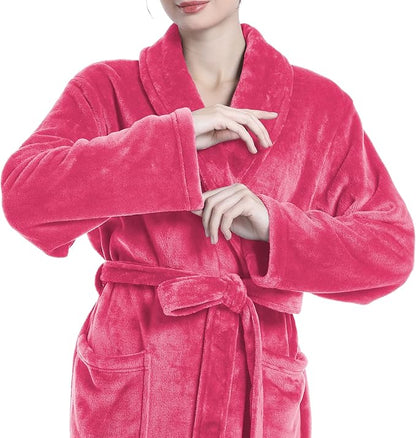 Plush Soft Robes for Women, Premium Fleece Womens Robe Cozy Warm Bathrobe