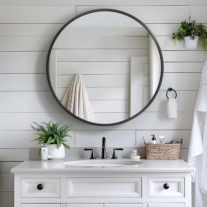 Casaphoria 24" Round Bathroom Medicine Cabinet with Mirror, Metal Frame Wall Medicine Cabinets Mirrors, Wall Mirror Cabinet, Gold