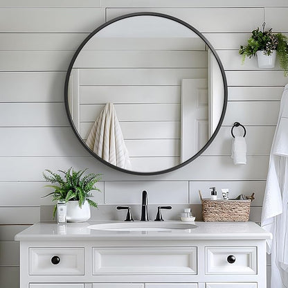 Casaphoria 24" Round Bathroom Medicine Cabinet with Mirror, Metal Frame Wall Medicine Cabinets Mirrors, Wall Mirror Cabinet, Gold