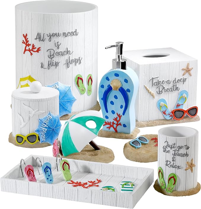 Avanti Linens - Tumbler, Countertop Cup for Bathroom or Kitchen, Beach Inspired Bathroom Decor (Beach Mode Collection)