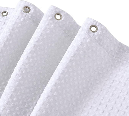 Madison Park Arbor Waffle Extra Wide Shower Curtain, 108 x 72, White Solid | Adds Privacy, Machine Washable, Farmhouse, OEKO-TEX Certified Bathroom Curtain, 3M Scotchgard Moisture Management