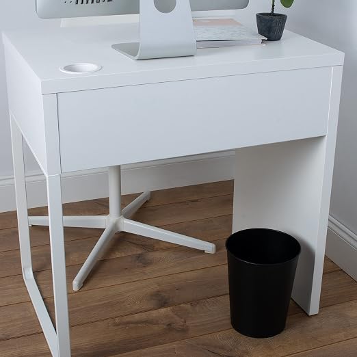 Bath Bliss 5 Liter Small Wastebasket | 2 Pack | Round Open Top | Trash Can | Bathroom | Bedroom | Kitchen | Office | Dorm | Disposal Waste Bin | Garbage | Matte Black