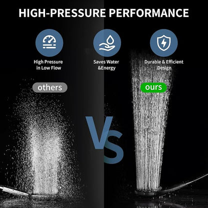 BRIGHT SHOWERS Slide Bar Shower Set with Handheld Shower Head, ADA-Compliant Stainless Steel Grab Bar, Adjustable Height and 69-Inch Hose, Oil Rubbed Bronze
