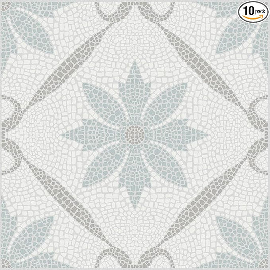 FloorPops Jamila Grey Peel and Stick Floor Tiles, FP6300