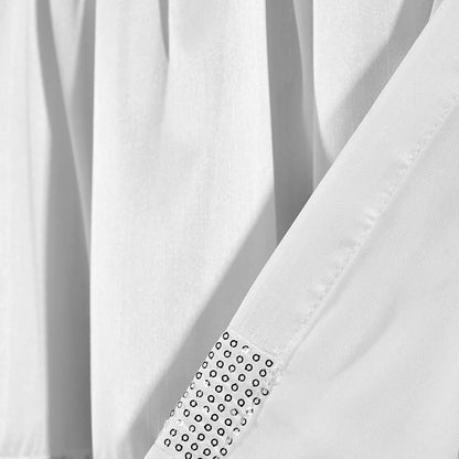 Lush Decor Night Sky Valance Curtain Single, 84"W x 18"L White & Silver - Extra Wide Curtains - Kitchen Curtains Valances For Windows - Bathroom Curtain