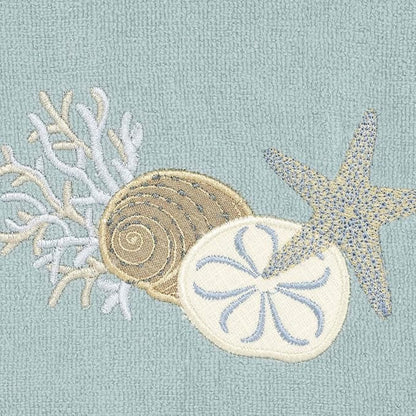 Avanti Linens - Hand Towel, Soft & Absorbent Cotton Towel (By the Sea Collection, Mineral)