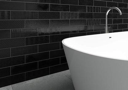MSI Urbano Ink 4 in. x 12 in. Glossy Ceramic Subway Wall Tile – Bathroom, Kitchen Backsplash, Accent Wall, Shower