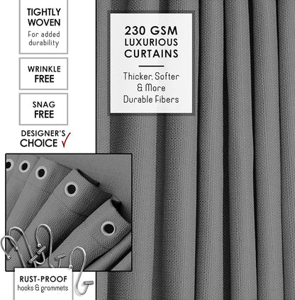 Clara Clark Bathroom Set - Grey Bathroom Accessories Set, 24PC Bathroom Accessory Set, Bathroom Sets with Shower Curtain Set, Adhesive Corner Shower Caddy Hanging & Soap Dispenser