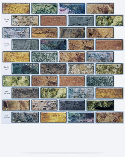 Art3d 10-Pack Marble Peel and Stick Backsplash, 12 x 12 Inch, Vintage Color | Strong Adhesion, Lightweight, Cuttable, Waterproof, Fadeless, Crack Resistant, for Kitchen, Bedroom, Ideal for Recently Moved