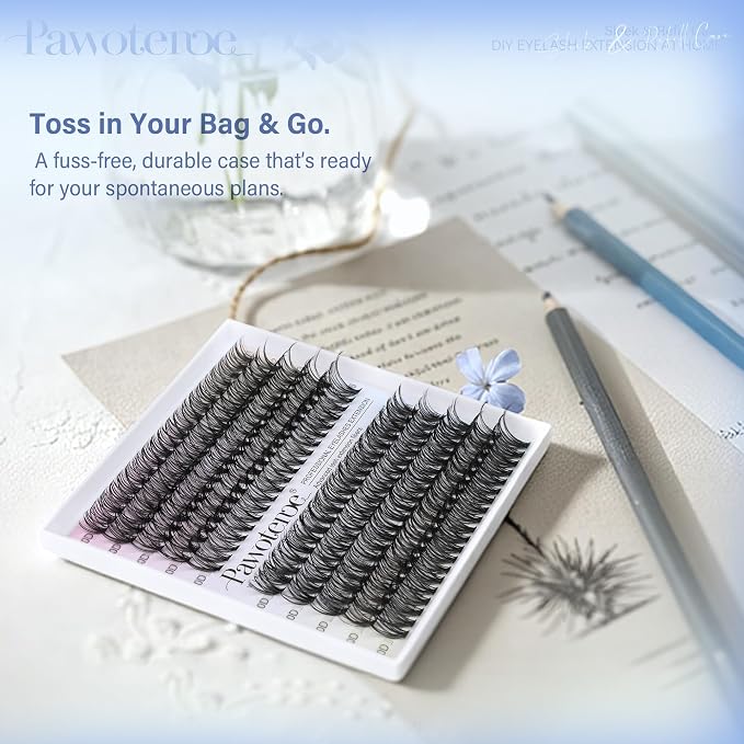 Lash Clusters 200pcs Individual Lashes 30D 40D Cluster Eyelash Extensions 11-16mm Eyelash Clusters Lash Extensions for Self Application (30D&40D, 0.07D, 11-16mm Refill)