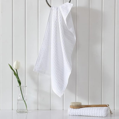 Tommy Bahama- Hand Towel Set, Highly Absorbent Cotton Bathroom Decor, Low Linting & Fade Resistant (Northern Pacific White, 2 Piece)