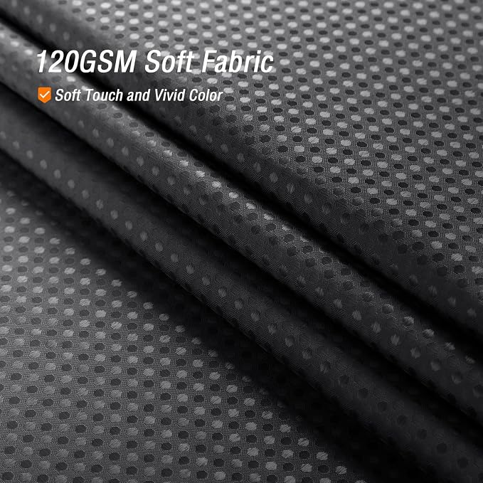 Black Ombre Fabric Shower Curtain for Bathroom Decor, 72 x 72 | Ombre Fabric Shower Curtain for Bathroom, Black and White Gradual Color Washable Cloth Bathroom Curtains Shower Set