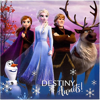Disney Frozen 2 4 Pack Canvas LED Wall Art, Eachpiece Measures 11.4" X 11.4", Multi