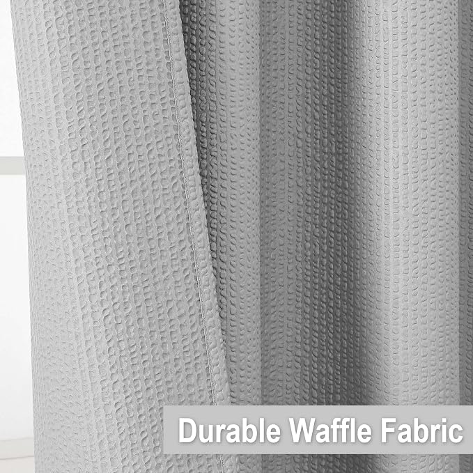 Berry Cute Shower Curtain, Embossed Textured Fabric Shower Curtain for Bathroom - Soft Cloth & Hotel Spa Luxury, Water Repellent, Machine Washable Shower Curtain, 72X72, Light Grey