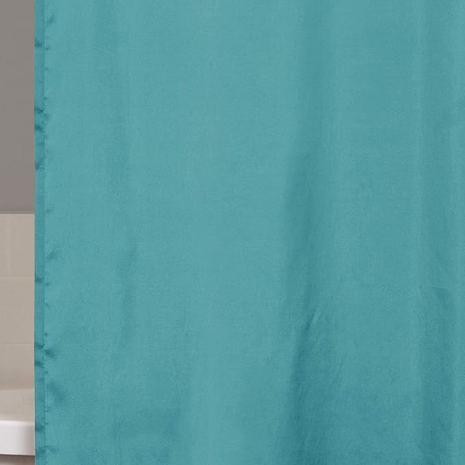 Lush Decor Lillian Shower Curtain | Textured Shimmer Circle Design Bathroom, 72” x 72”, Turquoise