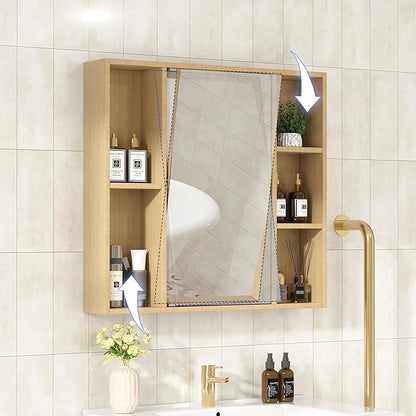 30" Floating Vanity ADA Compliant Modern Wall-Mount Small Bathroom Vanity with Ceramics Sink Modern Hand & Mirror Cabinet Combo with Two Doors for Elderly, Seniors, Handicap & Disabled