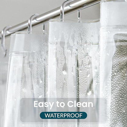 Titanker Clear Shower Curtain Liner 72x90, Extra Long Shower Liner PEVA Lightweight Inside Shower Curtains for Bathroom with Magnets and Grommet