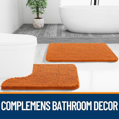 OLANLY Bathroom Runner Rugs 44x24, Extra Soft Absorbent Chenille Bath Rugs, Rubber Backing Quick Dry, Machine Washable Long Bath Mats for Bathroom Floor, Tub and Shower, Home Decor Accessories, Clay | Clay, Quick-Drying Rubber Backing, Machine Washable...