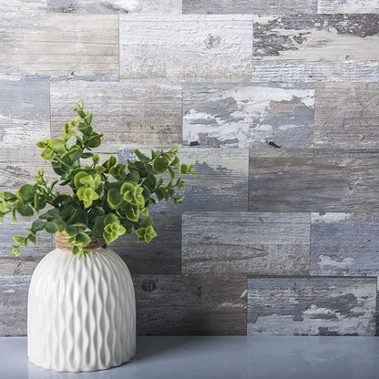 Art3d 102-Pack Peel and Stick Backsplash, Stick on Subway Tile, Wood Plank | 3 x 6 in, PVC, Self Adhesive, Waterproof, Traceless Peel, Modular Splicing, Ideal for Vanities, Bathrooms
