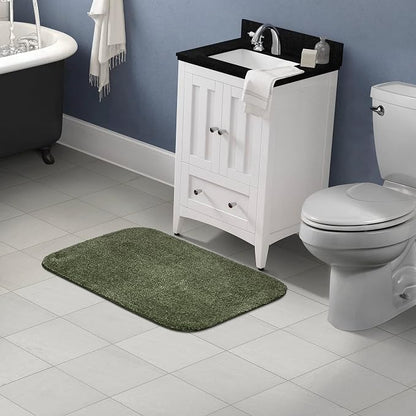 Garland Rug Traditional Nylon Washable Deep Fern 24" X 40" Bath Rug - Soft, Absorbent, And Stylish for Your Bathroom