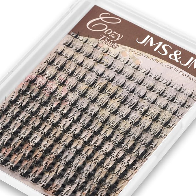 JMS&JMS Fairy Lash Clusters Manga Lashes Invisible Band, Anime Eyelashes | C Curl 8-18mix Super Thin Clear Band Reusable Soft Comfortable Natural Lash Extensions Lash Clusters with Spikes