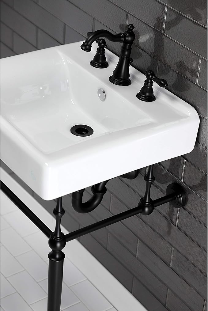 Fauceture FSC1970ACL American Classic Widespread Bathroom Faucet with Brass Pop-Up, Matte Black