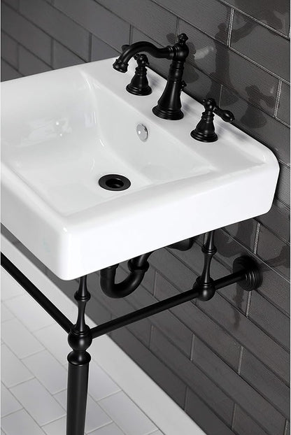 Fauceture FSC1970ACL American Classic Widespread Bathroom Faucet with Brass Pop-Up, Matte Black