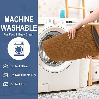 OLANLY Memory Foam Bathroom Runner Rugs 47x24, Absorbent Long Mat, Ochre | Soft Quick Dry Bath Rugs, Non-Slip Carpet, Machine Washable Mat for Bathroom Floor, Tub and Shower, Home Decor Accessories