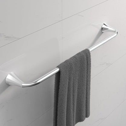 5-Piece Bathroom Set, Chrome Plated Towel Racks & Holder, Wall Mounted Toilet Paper Stand & Robe Hook for Modern Decor