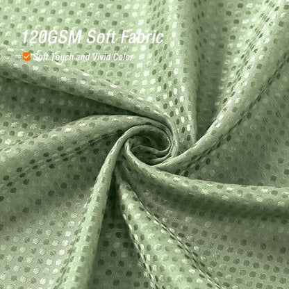 Small Stall Sage Green Fabric Shower Curtain, 36 x 72 | Narrow Half Cloth-Textured Shower Curtain for Bathroom, Water Repellent, Machine Washable