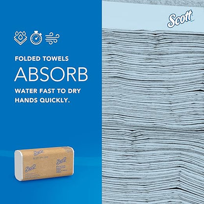 Scott® Universal Multifold Paper Towels, Bulk (01804), with Absorbency Pockets™, 9.2" x 9.4" sheets, Compressed Pack, White (250 Sheets/Pack, 16 Packs/Case, 4,000 Sheets/Case)