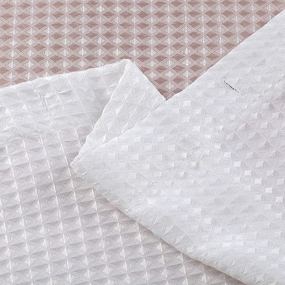 Dainty Home Ombre Waffle Weave Shower Curtain (Blush with 12 Hooks)