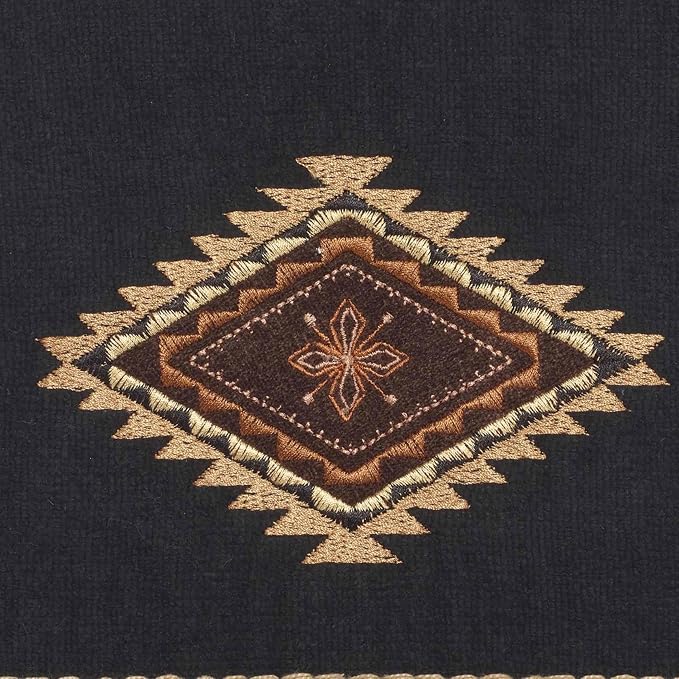 Avanti Linens 17722BLK Mojave Hand Towel, Black, 28.00" x 16.00"